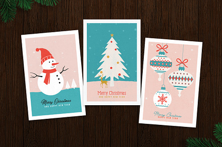 Vintage Christmas Cards, a Print Template by DesignWorkz