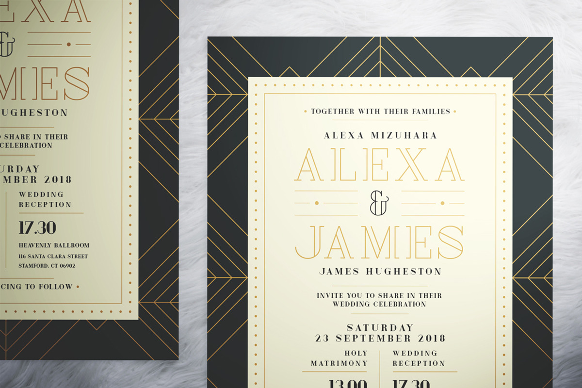 Art Deco Wedding Suite, an Invitation Template by The Good Store (Photo 4 of 7)