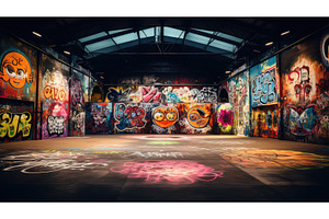 design concrete studio background ai, an Architecture Photo by pikepicture