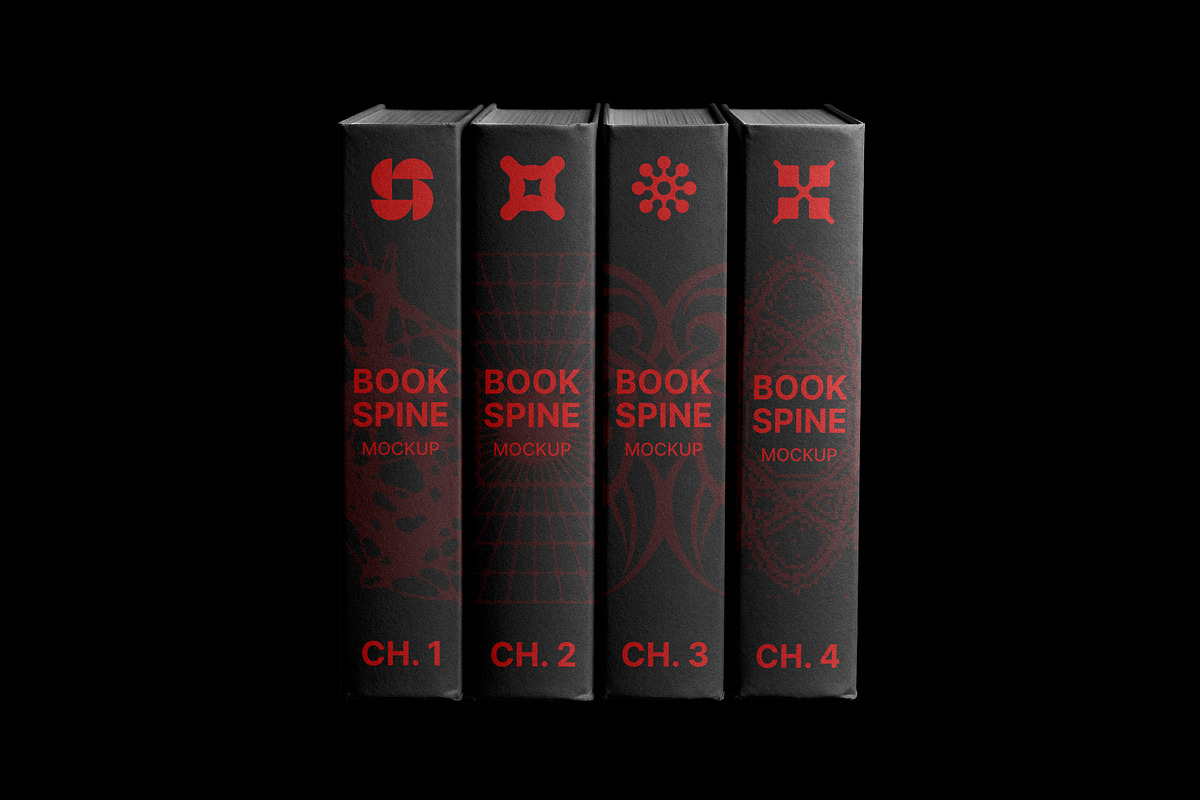 Book Spine Mockup, a Books & Magazine Mockup by Design Squad (Photo 3 of 3)