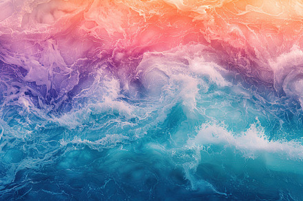 Abstract blue and pink waves wallpaper, a Background Photo by AlyaAnd