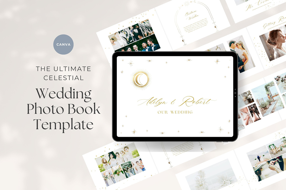 CANVA Wedding Photo Book Template, a Magazine Template by Jay Luxe Creative (Photo 1 of 7)