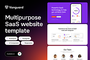 Vanguard SaaS Website UI Kit: Figma, an UI Kit Template by Designspace (Thumbnail 1 of 9)