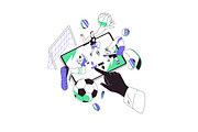 Gambling people bet on sports online, a Sport Illustration by PaperTrident (Thumbnail 8 of 13)