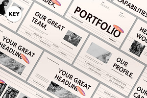 Cream Gradient Portfolio Keynote, a Presentation Template by graphicook