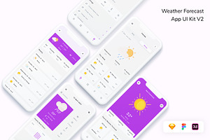 Weather Forecast App UI Kit V2