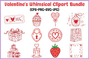 Valentines Doodle Clipart SVG Bundle, a Seasonal Illustration by Gfx Expert Team (Thumbnail 1 of 15)