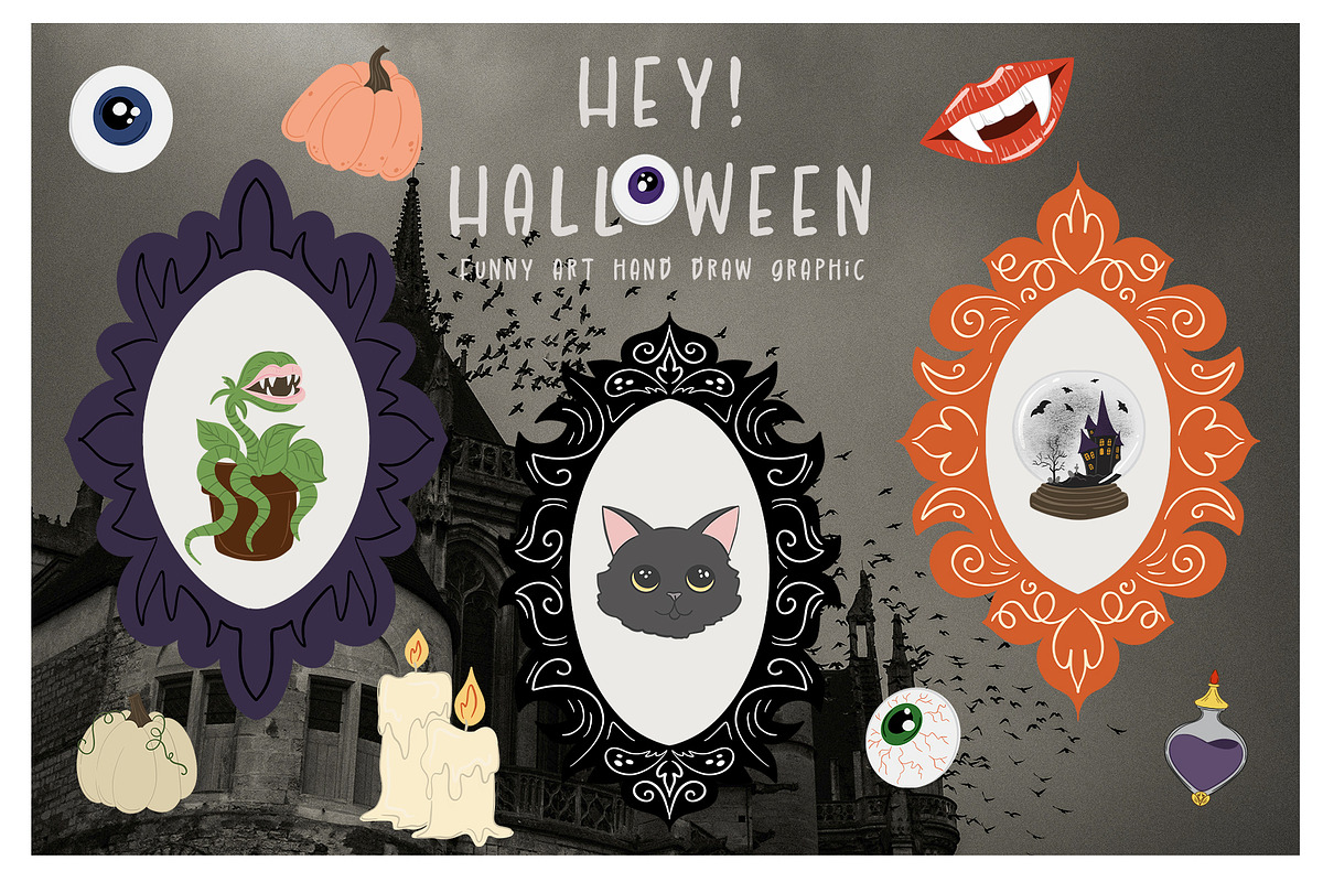 Hey! Halloween. Funny art, an Object Graphic by ma_i_vi (Photo 6 of 9)