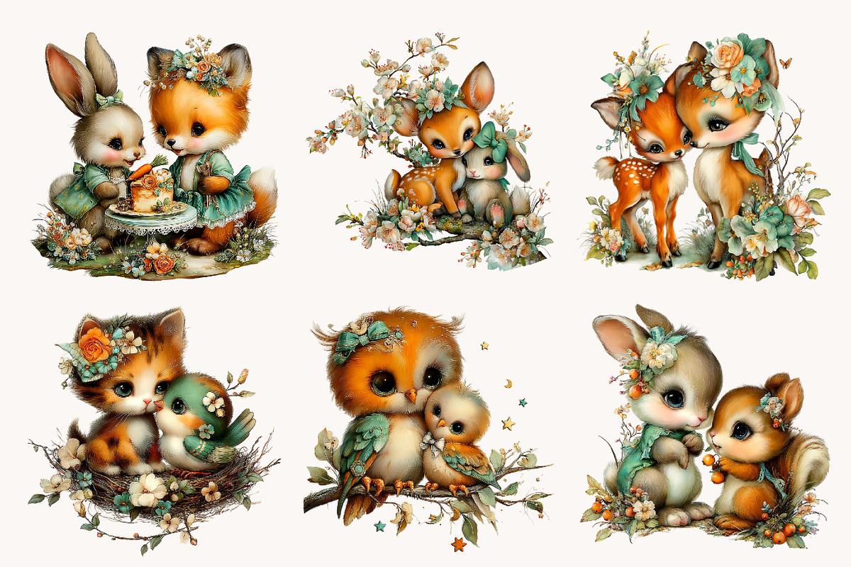 Whimsical Sweet Friendship Clipart, a Seasonal Illustration by Designworld (Photo 2 of 8)
