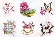 Spring Redbud Flower Clipart, an Illustration by RobertsArt (Thumbnail 3 of 5)