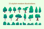 Trees and Bushes Illustration, a Graphic by 35lab (Thumbnail 4 of 6)