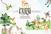 Watercolor Farm Animals, an Object Graphic by Ana-Sakuta (Thumbnail 4 of 20)