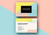 Geo Shapes Business Cards Template, a Business Card Template by Nova Donna (Thumbnail 1 of 4)