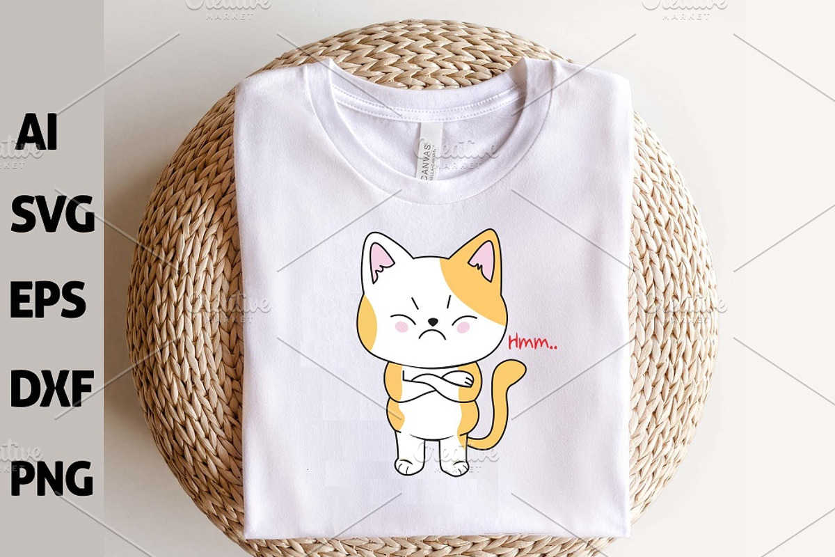 Funny Kawaii Cats Vector Clipart Set, an Animal Illustration by ARTify Illustrations (Photo 7 of 9)