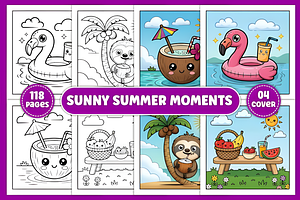 Sunny Summer Moments Coloring Book, a Seasonal Illustration by Coco Bloom