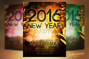 2016 New Year Party Flyer, a Flyer Template by Krukowski Graphics (Thumbnail 1 of 3)