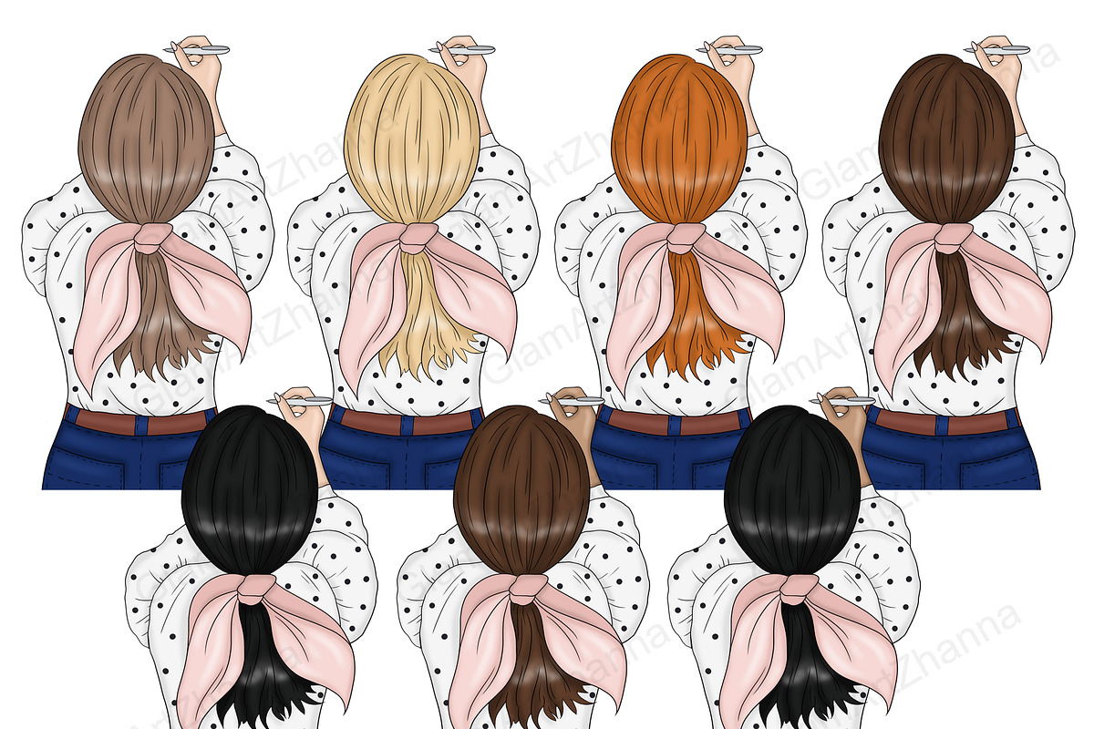 Travel Girls Clipart, a Person Illustration by GlamArtZhanna (Photo 4 of 4)