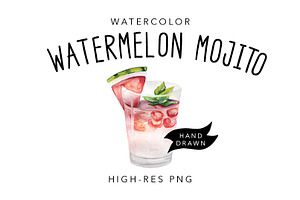Watercolor Cocktail Drawing