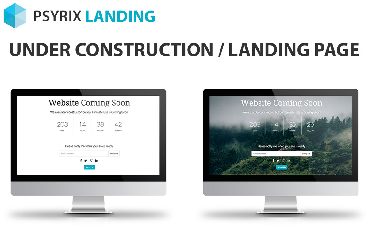 Psyrix - Landing Page, a Landing Page Template by Psyrix (Photo 1 of 3)