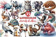 Wild Animals of Africa PNG, an Illustration by Dream Creation (Thumbnail 1 of 7)