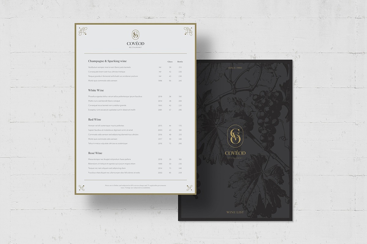 Wine List Template, a Flyer Template by BrandPacks (Photo 3 of 5)