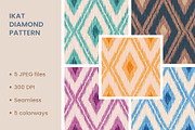 Seamless Ikat Diamond Boho Pattern, a Pattern Graphic by Sir13 (Thumbnail 2 of 8)