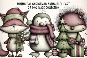 Whimsical Animals Clipart Bundle, an Illustration by Dream Creation
