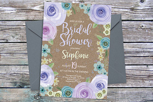 Lavender purple invite template 23