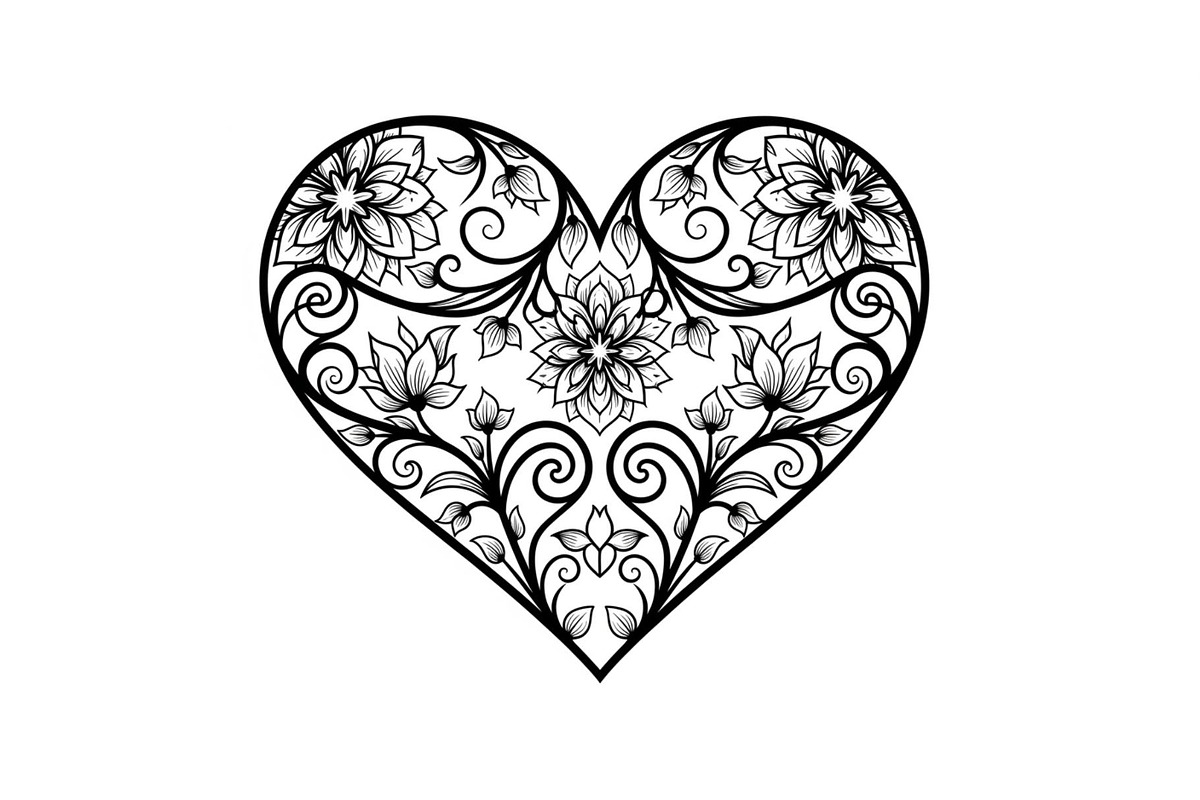 Ornamental Heart Silhouette Bundle, an Illustration by jahid234 (Photo 17 of 31)