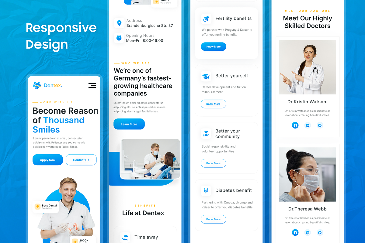Dental Care Medical Web Ui Design, a Landing Page Template by Akib Tanjil (Photo 2 of 2)