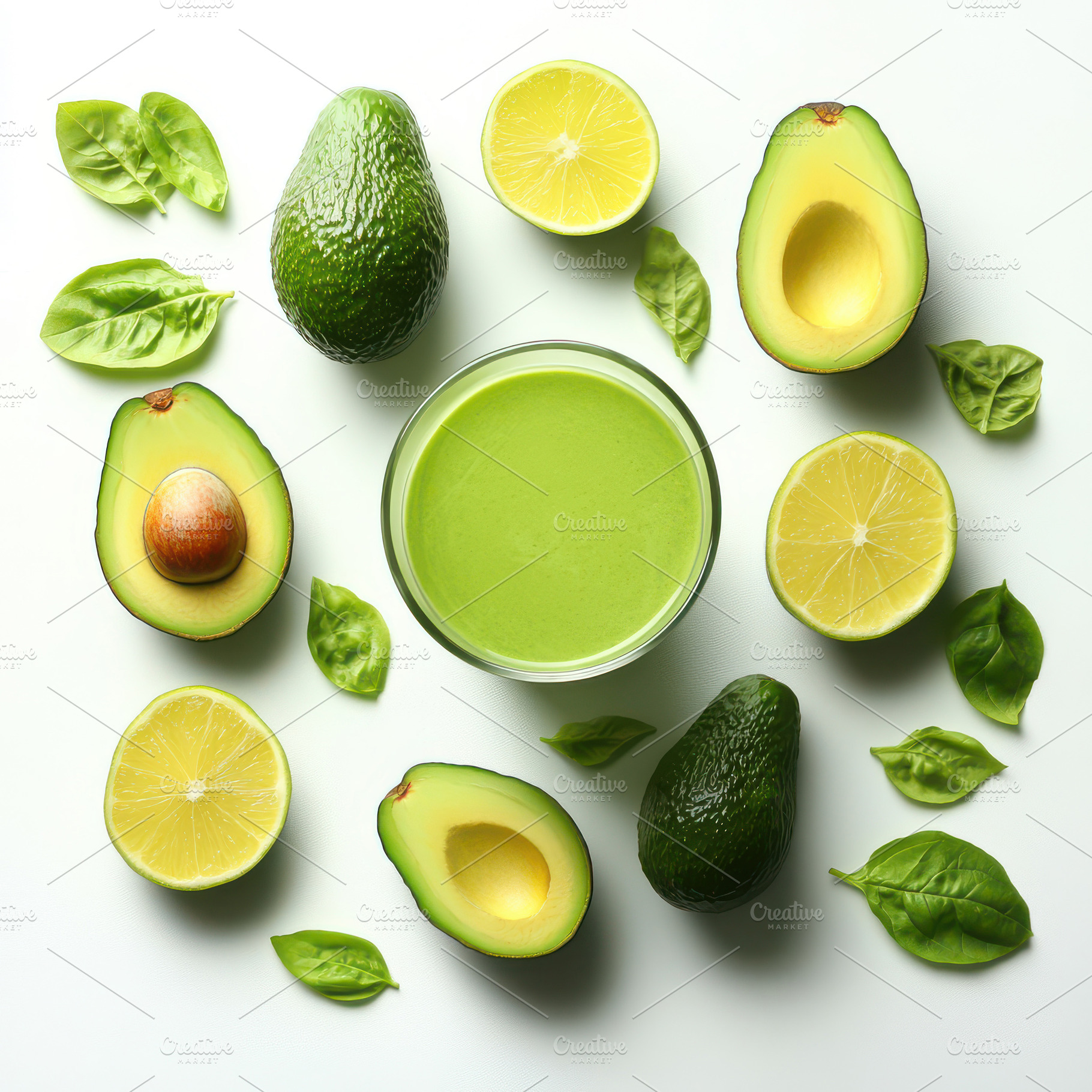 Avocado Lime Basil Smoothie Bowl Hea, a Food & Drink Photo by Pixeness Studio
