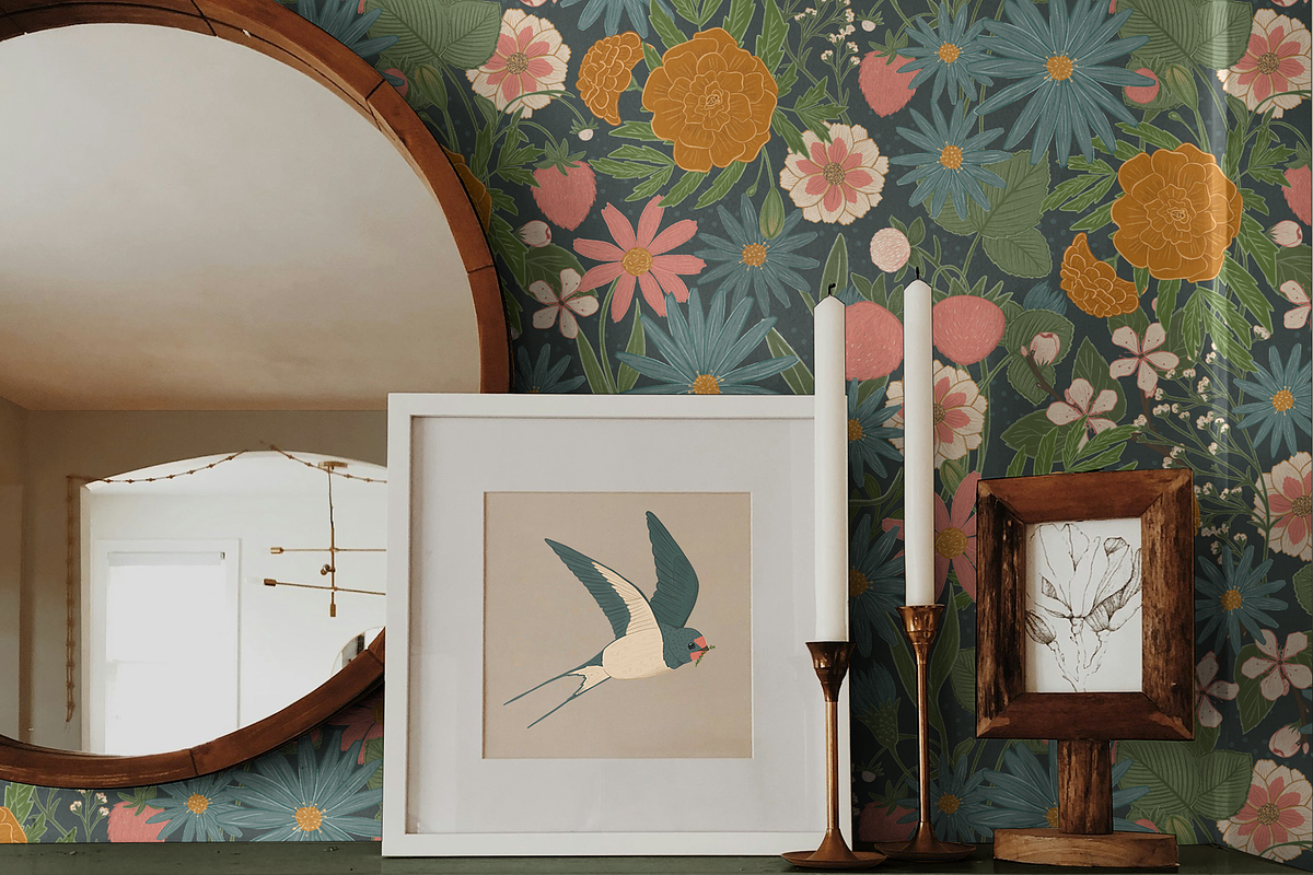 Vintage Garden Bloom Floral Pattern, a Pattern Graphic by PenguinArtStudio (Photo 2 of 6)
