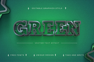 Stylish Green - Editable Text Effect