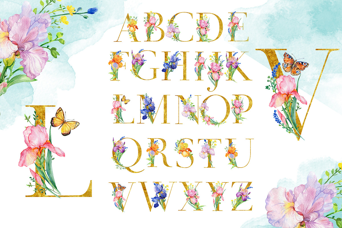 Iris watercolor set, a Decorative Illustration by MitrushovaArt (Photo 2 of 13)