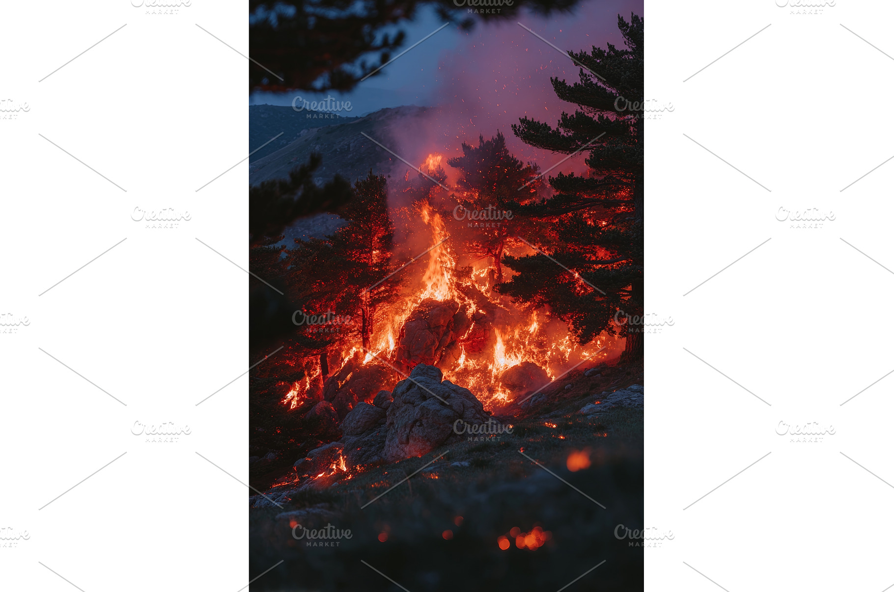 The spreading forest fire's front, a Nature Photo by ZinetroN