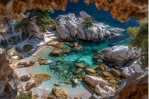Turquoise blue water fills the lake, a Nature Photo by ZinetroN