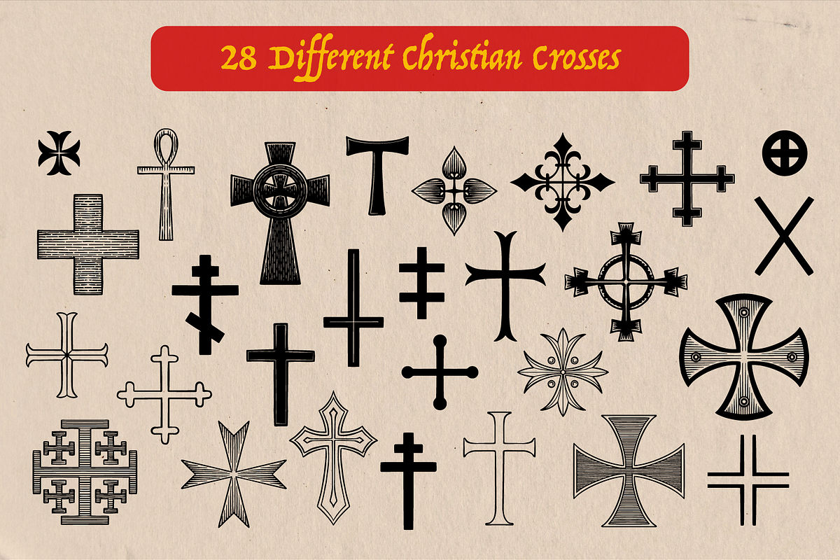 Christian crosses collection, an Object Illustration by Arthur Balitskiy (Photo 1 of 3)