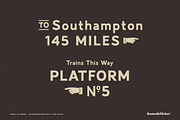 Trains to London, a Sans Serif Font by Komet & Flicker (Thumbnail 6 of 12)
