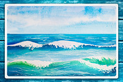 Seascapes. Watercolor illustrations., an Illustration by AlexGreenArt (Thumbnail 3 of 9)