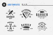 Barbershop logo set, a Branding & Logo Template by DenysHolovatiuk (Thumbnail 4 of 10)