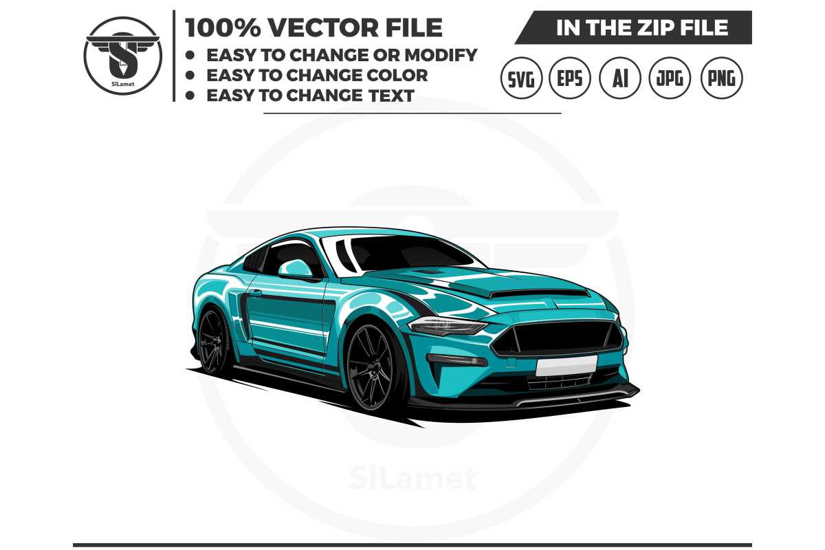 sport car illustration vector, a Transportation Illustration by slLametDesigns (Photo 3 of 5)