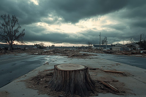 Aftermath of a tornado showing devas, a Photo by Pavel_design