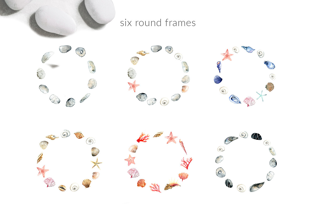By The Sea – Watercolor Collection, an Illustration by SophieLittleEye (Photo 5 of 12)