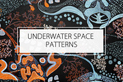 UNDERWATER / SPACE PATTERNS, a Pattern Graphic by ANAKOTO (Thumbnail 1 of 17)