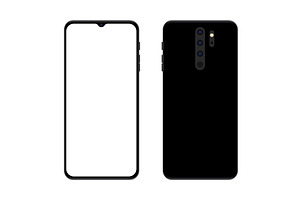 Realistic smartphone mockup, a Texture Illustration by Vector Creator