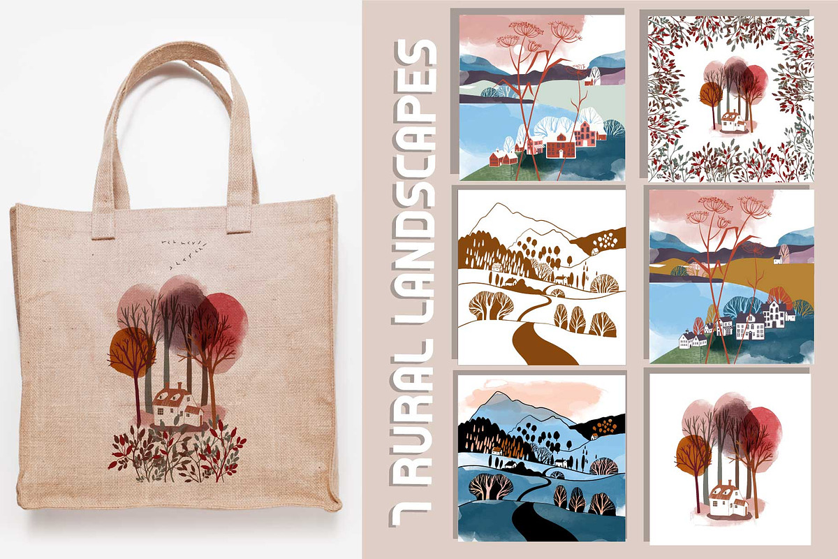 Flat landscape creator, a Seasonal Illustration by Tatiana Davidova (Photo 5 of 5)