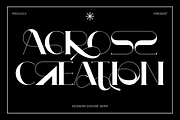 ACROSS CREATION FONT, a Serif Font by 177Studio (Thumbnail 1 of 8)