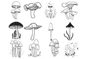 Mushrooms Set 3 Procreate Brush, a Brush Add-On by Disasterology Ink (Thumbnail 7 of 10)