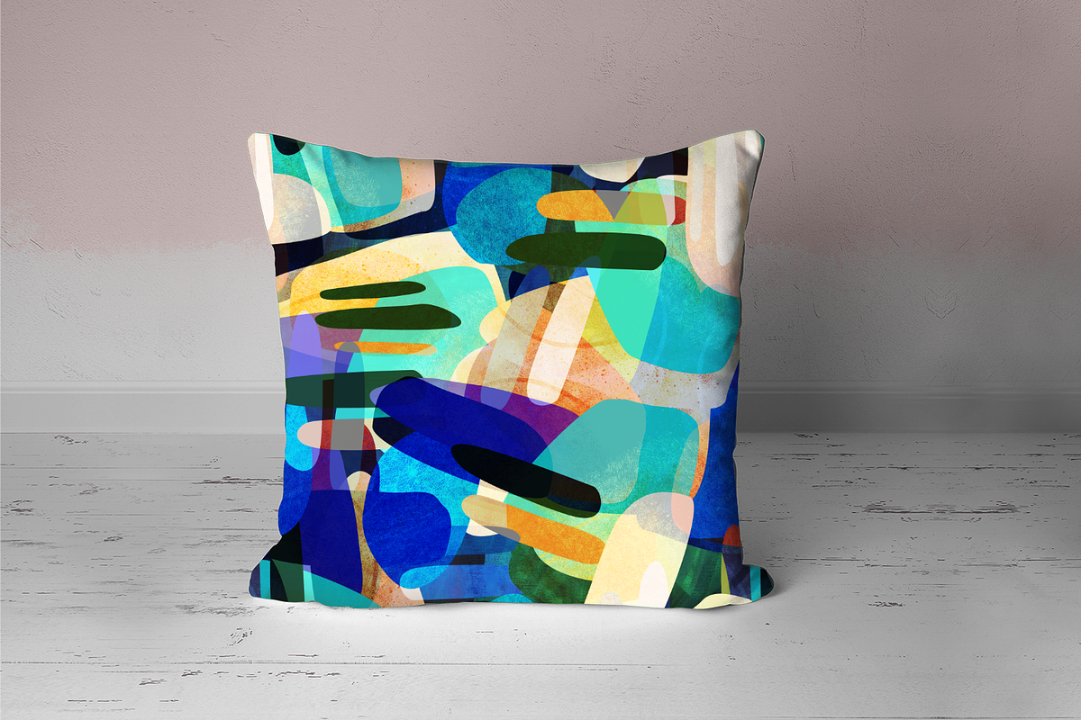 Abstract Cool Colors, a Pattern Graphic by MalyskaStudio