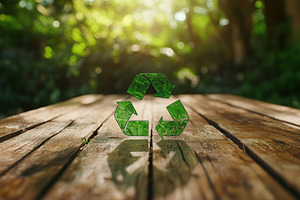 Ecology recycle icon made by green leaves, a Nature Photo by AlyaAnd